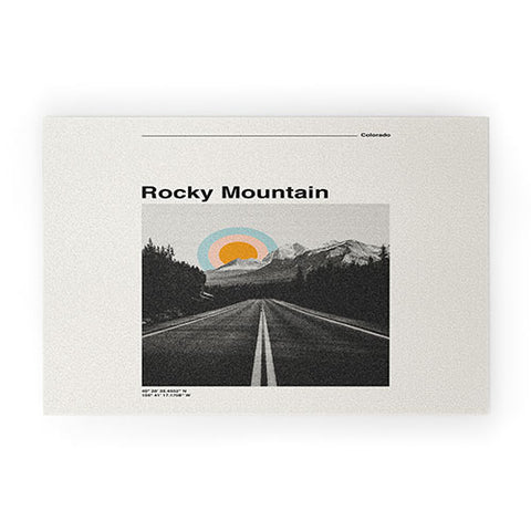 Cocoon Design Rocky Mountain Travel Poster Welcome Mat