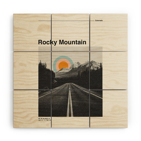 Cocoon Design Rocky Mountain Travel Poster Wood Wall Mural
