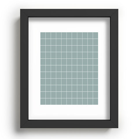 Cocoon Design Sage Green Retro Grid Pattern Recessed Framing Rectangle