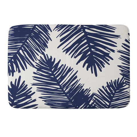 Cocoon Design Tropical blue palms Memory Foam Bath Mat