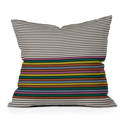 Colour Poems Abstract Arch III Outdoor Throw Pillow