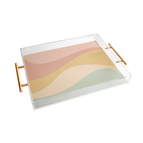 Colour Poems Abstract Color Waves IX Acrylic Tray