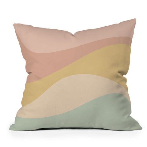 Colour Poems Abstract Color Waves IX Outdoor Throw Pillow
