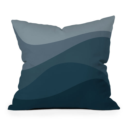 Colour Poems Abstract Color Waves VI Outdoor Throw Pillow