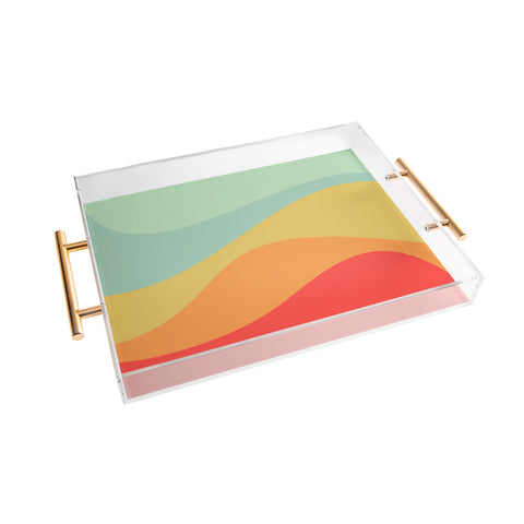 Colour Poems Abstract Color Waves VIII Acrylic Tray