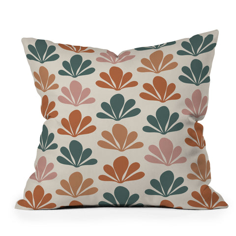 Colour Poems Abstract Plant Pattern V Throw Pillow Havenly