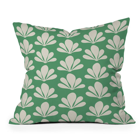Colour Poems Abstract Plant Pattern XII Outdoor Throw Pillow