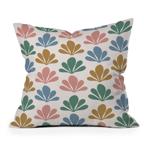 Colour Poems Abstract Plant Pattern XVI Outdoor Throw Pillow