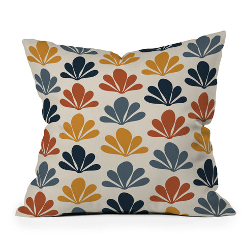 Colour Poems Abstract Plant Pattern XXI Outdoor Throw Pillow