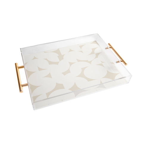 Colour Poems Abstract Shapes Neutral White Acrylic Tray