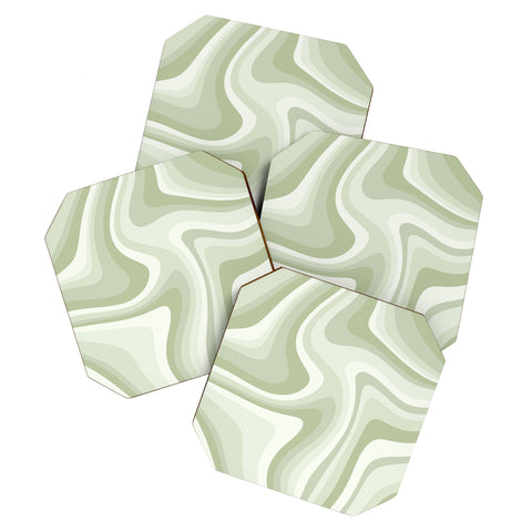 Colour Poems Abstract Wavy Stripes LXXVIII Coaster Set