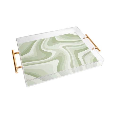 Colour Poems Abstract Wavy Stripes LXXVIII Acrylic Tray