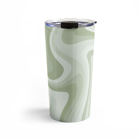 Colour Poems Abstract Wavy Stripes LXXVIII Travel Mug