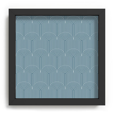 Colour Poems Art Deco Arch Pattern Blue Recessed Framing Square