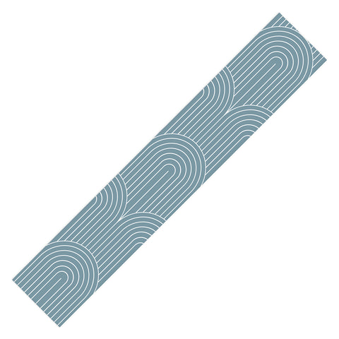 Colour Poems Art Deco Arch Pattern Blue Table Runner