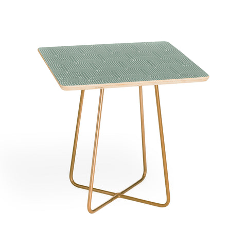 Colour Poems Art Deco Arch Pattern Green Side Table