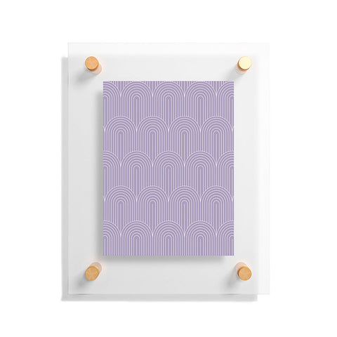 Colour Poems Art Deco Arch Pattern Lilac Floating Acrylic Print