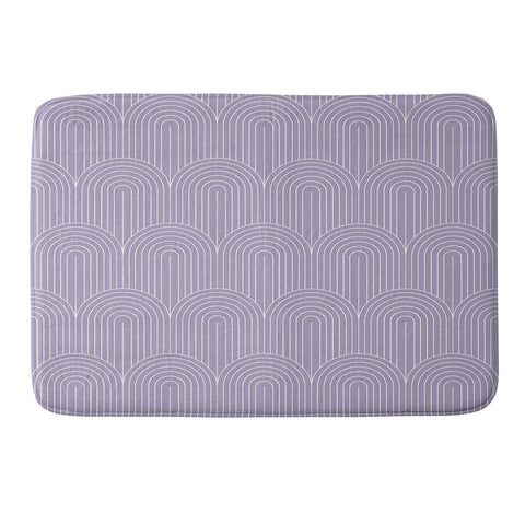 Colour Poems Art Deco Arch Pattern Lilac Memory Foam Bath Mat Havenly