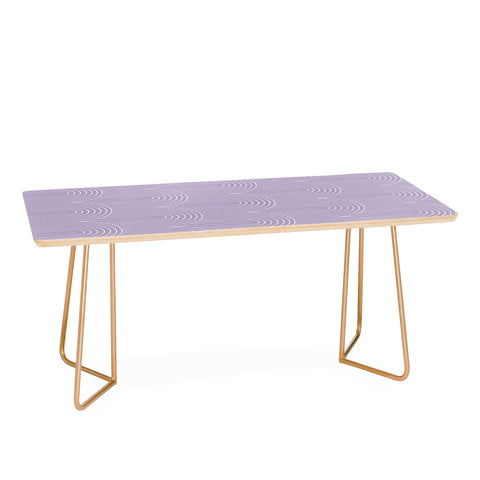 Colour Poems Art Deco Arch Pattern Lilac Coffee Table