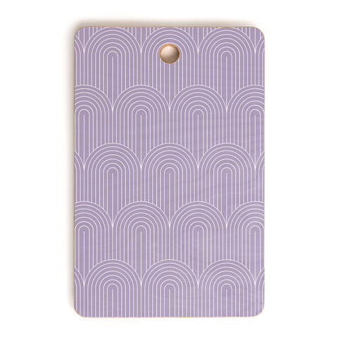 Colour Poems Art Deco Arch Pattern Lilac Cutting Board Rectangle
