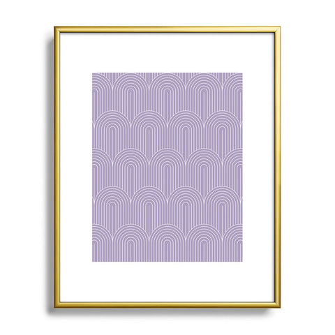 Colour Poems Art Deco Arch Pattern Lilac Metal Framed Art Print Havenly