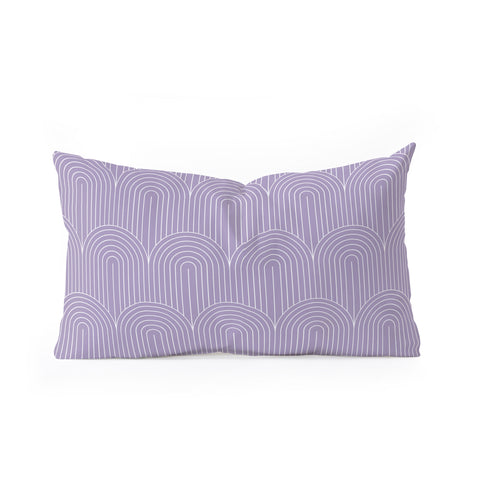 Colour Poems Art Deco Arch Pattern Lilac Oblong Throw Pillow