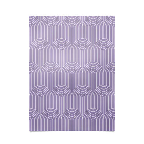 Colour Poems Art Deco Arch Pattern Lilac Poster