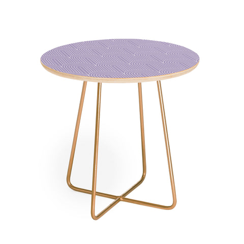 Colour Poems Art Deco Arch Pattern Lilac Round Side Table