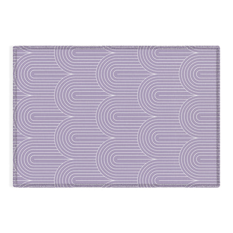 Colour Poems Art Deco Arch Pattern Lilac Outdoor Rug