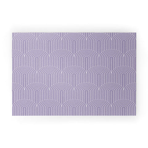 Colour Poems Art Deco Arch Pattern Lilac Welcome Mat