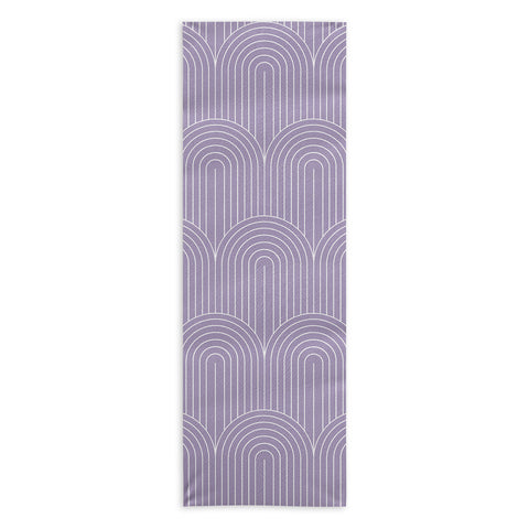 Colour Poems Art Deco Arch Pattern Lilac Yoga Towel