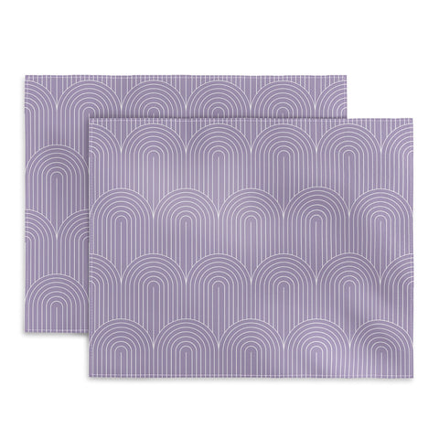 Colour Poems Art Deco Arch Pattern Lilac Placemat