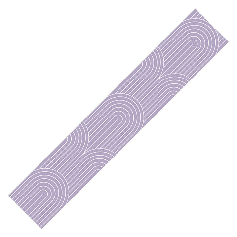 Colour Poems Art Deco Arch Pattern Lilac Table Runner