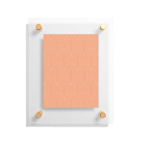 Colour Poems Art Deco Arch Pattern Peach Floating Acrylic Print