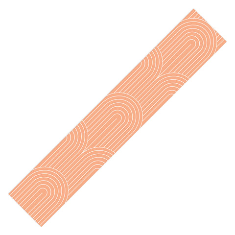 Colour Poems Art Deco Arch Pattern Peach Table Runner