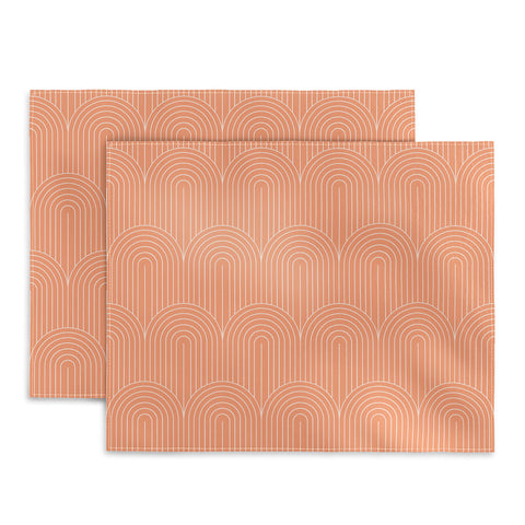 Colour Poems Art Deco Arch Pattern Peach Placemat