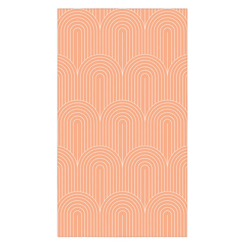 Colour Poems Art Deco Arch Pattern Peach Tablecloth