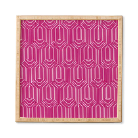 Colour Poems Art Deco Arch Pattern Pink Framed Wall Art