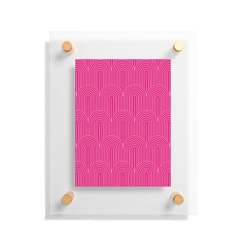 Colour Poems Art Deco Arch Pattern Pink Floating Acrylic Print