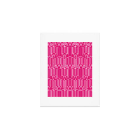 Colour Poems Art Deco Arch Pattern Pink Art Print