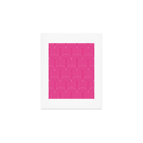 Colour Poems Art Deco Arch Pattern Pink Art Print