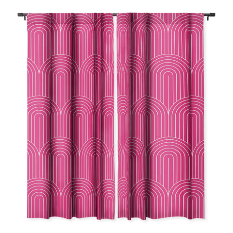 Colour Poems Art Deco Arch Pattern Pink Blackout Non Repeat