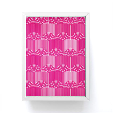 Colour Poems Art Deco Arch Pattern Pink Framed Mini Art Print