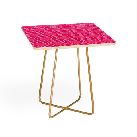 Colour Poems Art Deco Arch Pattern Pink Side Table