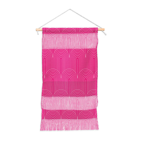 Colour Poems Art Deco Arch Pattern Pink Wall Hanging Portrait