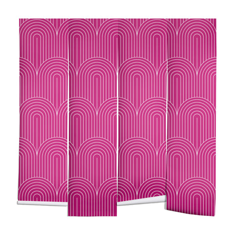 Colour Poems Art Deco Arch Pattern Pink Wall Mural