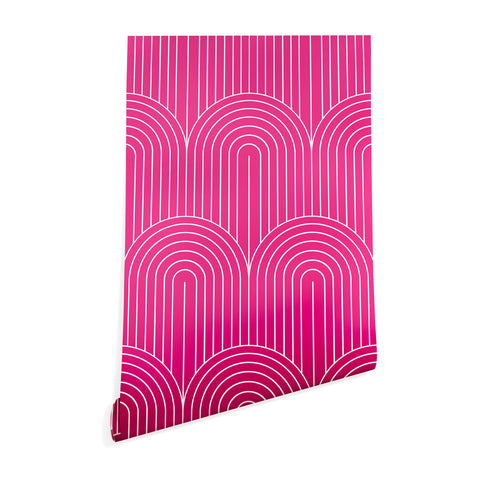 Colour Poems Art Deco Arch Pattern Pink Wallpaper