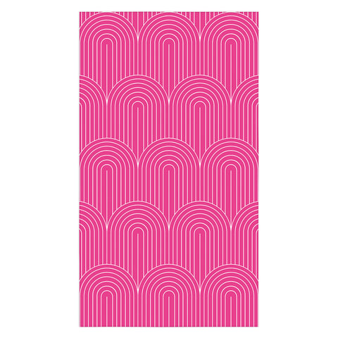 Colour Poems Art Deco Arch Pattern Pink Tablecloth