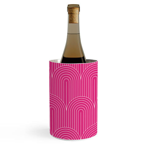Colour Poems Art Deco Arch Pattern Pink Wine Chiller