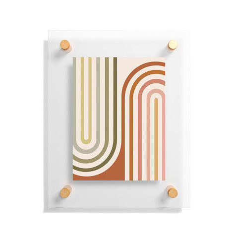 Colour Poems Bold Curvature Stripes I Floating Acrylic Print